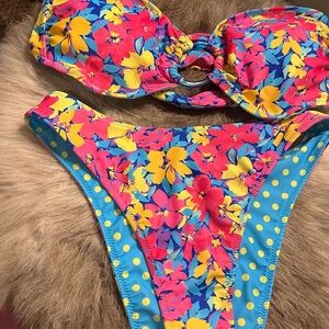 Target Floral Bikini in Pink, Yellow, and Blue